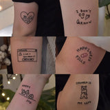 Daiiibabyyy  Cute Small Tattoo Sticker Waterproof Temporary Tattoo Lasts Up To 15 Days