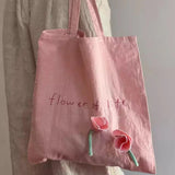 Daiiibabyyy  New Korean All Match Letter Embroidery Underarm Bag Women Y2k Aesthetic Sweet Flower Patchwork Shoulder Handbags Fashion