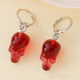 Daiiibabyyy  Goth Resin Skull Drop Earrings Grunge Rock Charms Earring for Women Punk Cool Accessories Goth Jewelry Geometric Grunge Earrings
