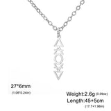 DAIIIBABYYY  -  Balanced Four Element Pendant Necklace Earth Gas Fire Water Pill Symbol Retro Protector Stainless Steel Birthday Gift