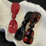 DAIIIBABYYY  -  3pcs Christmas Korean Black Red Checkered Bow Hair Clip for Women Exquisite Bow Design Duck Hair Pins Party Hair Accessory Gifts