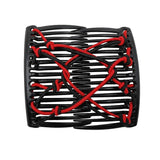 Daiiibabyyy  Shiny Rhinestone Beaded Hair Claws Magic Tuck Comb Updo Elastic Headwear Bun Ponytail Holder Beads Hair Combs Hair Styling Tools