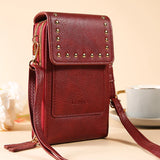 Daiiibabyyy  Small Brand Phone Shoulder Bags for Women Fashion Mini Crossbody Bag  PU Leather Lady Wallet Money Pocket Girls Mini Phone Bag