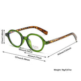 Daiiibabyyy  Retro Oval Frame Reading Glasses Ultralight Unisex Far Sight Eyeglasses Small Presbyopia Glasses for Women & Men