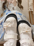 DAIIIBABYYY  -  Japanese Style Lolita Mary Janes Shoes Women Bow Kawaii Sweet Hook Loop Shoes Female Lace Korean Designer Shoes Autumn New
