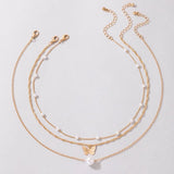 Daiiibabyyy Necklace Natural Freshwater Pearl Pendant Chain Women Butterfly Plating Fashion Jewelry Party Gift New Style Jewelry Gift