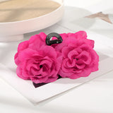 DAIIIBABYYY  -  Simulated Double Flower Hair Claws Rose Hair Clip Women Wedding Holiday Hair Crab Fashion Ponytail Hairpin Hair Accessories