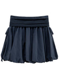 DAIIIBABYYY  -  Sweet Girl Princess Bow Lace-up Pleated Skirts Women's Summer Solid Color High Waist Slim Temperament Short Skirt Female Clothes