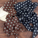 DAIIIBABYYY  -  185*24cm Chiffon Polka Dot Long Scarf Lightweight Neck Scarf For Women Summer Sun Protection Scarf Ribbon Headband Choker scarf