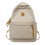 Daiiibabyyy  Fashion Nylon Casual Backpack Solid Color Wear-resistant Students Schoolbag Large Capacity Zipper Travel Rucksack