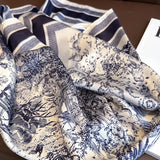DAIIIBABYYY  -  New Silk Square Scarf Women Luxury Floral Print Kerchief Soft Satin Hairband Hands Bag Ribbon Foulard Hijab Neckerchief Headband