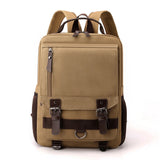 Daiiibabyyy  Canvas retro backpack, outdoor hiking, multifunctional, multi compartment, chest bag, side backpack