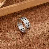 DAIIIBABYYY  -  Silver Color Minimalist Rings For Women Couples Hip Hop Vintage Creative Fashion Personality Daily Party Jewelry Gifts