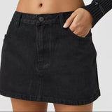 Daiiibabyyy  Elastic Denim Skirt Slim Washed High Waist Denim Skirt Bodycon Stretch Mini Denim Skirt Casual Summer Pencil Jean Mini