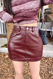DAIIIBABYYY  -  Sweet Hot Girl PU Wrapped Hip Mini Skirt for Women's Autumn and Winter High Waisted Short Skirt Fashion Female Clothes
