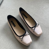 Daiiibabyyy 2024 Spring Pink Beige New Round Toe Women Flat Shoes Shallow Slip On Ladies Casual Ballerina Soft Ballet Flats Shoes Laofer