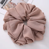 Daiiibabyyy  Big Size Chiffon Scrunchies For Muslim Women Custom Elastic Volumizing Oversized Neat stitching Malaysian Bunch Hair Tie