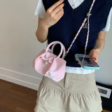 Daiiibabyyy  Women's New Handbags Pearl Solid Color Fashionable Simple Versatile Sweet Cute Korean Crossbody Bags Luxury Brand Shoulder Bags