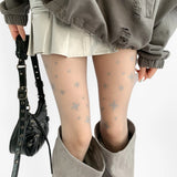 Daiiibabyyy  Star Gradient Sexy Women's Stockings Spicy Girls Sweet Lolita Fashionable Stockings Street Dance Performance Bottom Socks