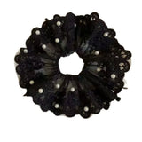 DAIIIBABYYY  -  Sweet pearl lace large intestine hair band female summer pearl new semi-tie hair rubber band ball head hair rope Hairaccessories