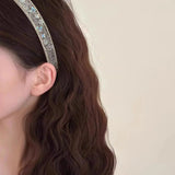 Daiiibabyyy  Korean Style Hair Hoop for Women Luxury Crystal Hairband Rhinestones Transparent Headband Female Hair Accessories