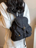 Daiiibabyyy  Korean Style Denim Mochilas Mujer Bucket Mochilatrendy Casual Durable Bag Daily Using Shopper Bolsas New Young Backpack