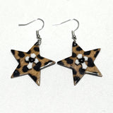 Daiiibabyyy  Y2K Jewelry Leopard Star Drop Earrings Cool Accessories for Women Cross Earrings Punk Grunge Rock Gothic Aesthetic