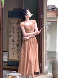Daiiibabyyy Elegant Vintage Sleeveless Dress Women Even Party Formal Dress Korean Fashion Chic Summer Causal Y2k Mini Dress Office Lady