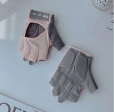 Daiiibabyyy Women Thin Half Finger Sheepskin Genuine Leather Gloves For Sports Nonslip Cycling Motorcycle Punk Fingerless Fitness Mitten