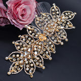Daiiibabyyy  Bride Headdress Rhinestone Wedding Hair Jewelry Bridal Hair Piece Champagne Crystal Headband Hair Accessories for Women