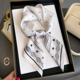 DAIIIBABYYY  -  New Silk Square Scarf Women Luxury Floral Print Kerchief Soft Satin Hairband Hands Bag Ribbon Foulard Hijab Neckerchief Headband