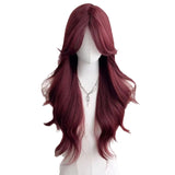 Daiiibabyyy  Raspberry Red Long Roll High Quality Synthetic Wig Personalized Medium Large Wave Women's Wig