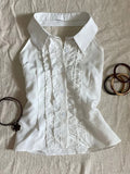 Daiiibabyyy  Original Beautiful White Strapl irt Women's Summer New Sle Retro Vintage Svel Cotton Blend Busin Casual irt