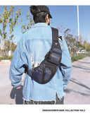 Daiiibabyyy  Portable Nylon Men Chest Bag Multi Compartment Large Capacity Shoulder Bag Adjustable Strap Multi Storage Pouch Outdoor Sports