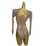 DAIIIBABYYY  -  Queen's Purple Glitter Jumpsuits Sparkle Bodycon Rompers Ladies Party Nightclub Show Short Shiny Diamonds Bodysuits Ziluolan