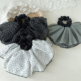 Daiiibabyyy  Chiffon Scrunchies For Women Elastic Hair Bands Ponytail Holders Tie Wave Point Hair Hoop Scrunchy Rubber Bands Women Hair Ring