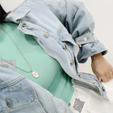 Daiiibabyyy  Women Cropped Denim Jacket Loose Oversized Balloon Sleeve Lapel Jean Coat Casual Daily Outerwear