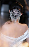 Daiiibabyyy  Fashion Rhinestone Hair Band Headgear High Sense Rear Area Bridal Wedding Hair Accessories