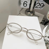 Daiiibabyyy  Crystal Stones Decoration Sunglasses for Men Women Oval Shape Designer Sunglasses Fashion Trendy Outdoor Sun Glass