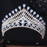 Daiiibabyyy  Royal Queen Wedding Crown Rhinestone Crystal Peacock Bridal Diadem Pageant Headdress Bride Tiara Hair Jewelry Accessories