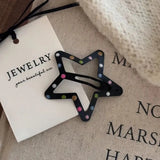 DAIIIBABYYY  -  New Retro Colorful Polka Dot Star Hair Clips for Girls Kids Korean Y2k Sweet Cute Girl Hairpin BB Clip Hair Accessories
