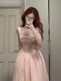 DAIIIBABYYY  -  French Style Hot Girl Pink Dress Women's Spring Slim Fit Square Collar Strap A-line Dress Fashion Female Clothes