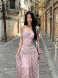 DAIIIBABYYY  -  Fantasy Feather Flowing Light Temperament French Summer Strap Dress Female Spicy Girl Thin A-line Long Vestidos