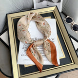 DAIIIBABYYY  -  New Silk Square Scarf Women Luxury Floral Print Kerchief Soft Satin Hairband Hands Bag Ribbon Foulard Hijab Neckerchief Headband