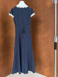 DAIIIBABYYY  -  French Lace Polyester Fiber Patchwork Dress, Summer V-neck, Elegant Polka Dot, Waistband, Slimming Long Skirt