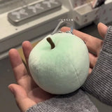 Daiiibabyyy  Plush Plush Keychain Fruit Pattern Simple Design Plush Fruit Pendant Neutral Color Plush Pinch Pendant Hanging Decoration