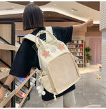 Daiiibabyyy  Ita Backpack Autumn High-capacity Canvas School Bag Transparent Preppy Style Girls Rucksack Teenage Display Bolsa Mujer Сумка