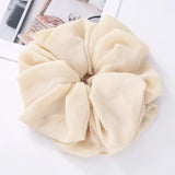 Daiiibabyyy  Big Size Chiffon Scrunchies For Muslim Women Custom Elastic Volumizing Oversized Neat stitching Malaysian Bunch Hair Tie