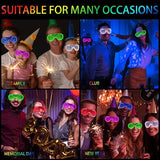 Daiiibabyyy 50PCS LED Glasses Light Up Glasses 6 Neon Colors Led Shutter Shades Glasses for Teens Adult Birthday Neon Party Favors Props