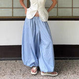 Daiiibabyyy  Lazy Wide-Leg Loose Lantern Pants Women's Spring Autumn Street Style Fashionable Comfortable Dopamine Color System Casual Pants